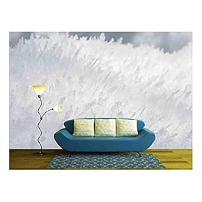 Closeup Frost Textured Closeup Background - Removable Wall Mural | Self-Adhesive Large Wallpaper - 66x96 inches