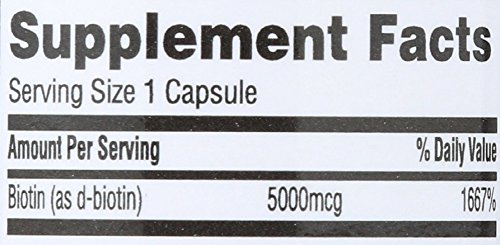 365 BY WHOLE FOODS MARKET, HIGH POTENCY BIOTIN 5000MCG, 60 CT