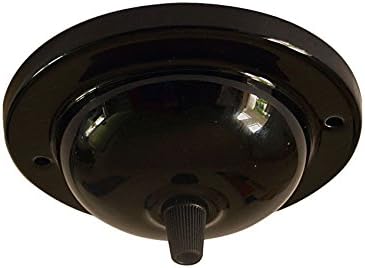 Lamps and Lights ceiling plate with single cord grip - black - 1 outlet