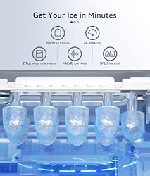 ecozy Portable Ice Maker Countertop, 9 Cubes Ready