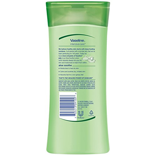 Vaseline Intensive Care Lotion 10 Ounce Aloe Soothe (Dry Skin) (295ml) (6 Pack)