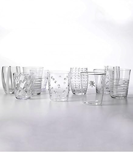 Saffron Melting Pot. Assorted Pack of 6 Glasses Transparent