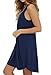 MOLERANI Women's Casual Swing Simple T-shirt Loose Dress, Medium,  Navy Blue