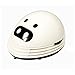 discoGoods Annoyed Prints Emoticon Pattern Battery Operated Desktop Vacuum Cleaner Mini Dust Cleaner (White pig)