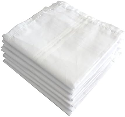 S4SMen's 100% Cotton Premium Collection Handkerchiefs (White_46X46 CM)