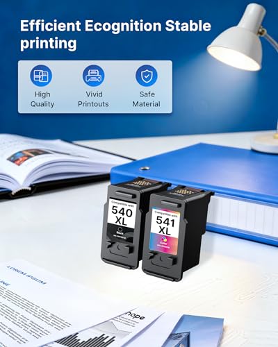 Washope Cartridge 540 and 541 Replacement for Canon 540 541 XL PG-540XL CL-541XL Ink Compatible with Canon PIXMA MG3650s MX475 MG3600 MG3650 MG3550 MG4250 TS5150 Multifunction Printer