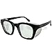 TITUS G12 Retro Style Safety Glasses Soft Folding Stainless Steel Mesh OR Color Matched Side Shield (Transparent Frame/Smoke Lens, Glasses Only)