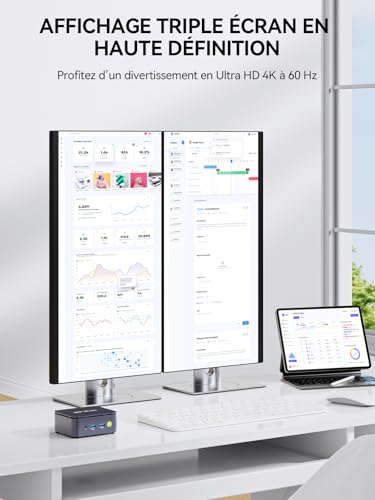 GMKtec Ryzen Mini PC - AMD Ryzen 5 3500U (4C/8T, 4.5GHz, Beats 4300U//N150/N95) | NucBox G10 | 16GB DDR4 + 256GB SSD | Win 11 Pro | WiFi 5, USB 3.2, USB-C, BT 5.0 | Mini computer for the office