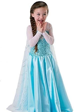 About Time Co Girls' Princess Snow Queen Fancy Dress (4-5 years)