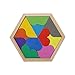 PlayMaty Colorful Wooden Tangram Puzzle Heart Shape Montessori Educational Toys For Children DIY Math Toy Jigsaw Puzzles Kids Intellectual Blocks Toy