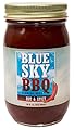 BBQ Sauce-Blue Sky BBQ Hot & Spicy-All Purpose Craft Gourmet Barbecue Sauce-Gluten Free-Grilling-Smoking-Rib-Brisket-Salmon-Pork-Chicken-Hamburger- Sauce, 16 fl oz Glass Jar