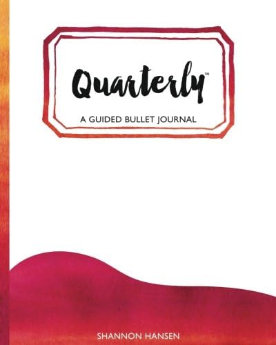 Quarterly Guided Bullet Journal Watercolor Wave Sunset