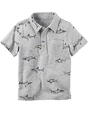 Baby Boys' Shark Print Polo T-Shirt