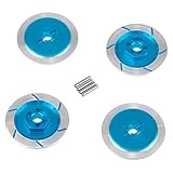 4Pcs RC Car 1/10 Aluminum Alloy Brake Disc Wheel Rims Hex 12mm for RC On-Road Buggy Monster Racing Model Car Parts (Blue)