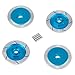 4Pcs RC Car 1/10 Aluminum Alloy Brake Disc Wheel Rims Hex 12mm for RC On-Road Buggy Monster Racing Model Car Parts (Blue)
