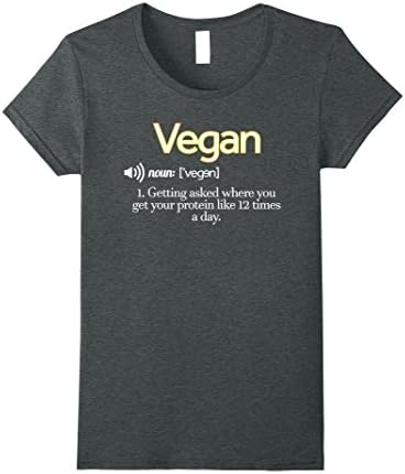 Womens Vegan Definition - Funny Vegan T-Shirt XL Dark Heather