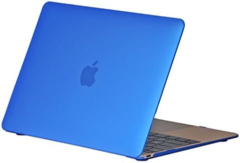 Wakeach Retina 12-inch [3 in 1] Blue Rubberized Hard Case Cover for Apple Macbook 12" with Retina Display A1534 (2015 Newest Version) + Silicone Keyboard Cover + Clear LCD Screen Protector - Blue