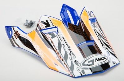 GMAX unisex-adult full-face-helmet-style Visor (Gm76X X-Tron Tc-26) (Blue/Vis Orange, One Size)