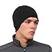 TrailHeads Contour Winter Running Beanie | Black Skull Cap for Men | Power Cap- Black