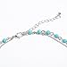 Artilady layer opal choker necklace for women ¡­ (SILVER TURQUOISE)