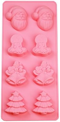 Yosmi Christmas Theme Silicone Cake Soap Chocolate Mold baking DIY Cookie Biscuit Muffin Moulds Santa Claus Christmas bell Tree Decorations
