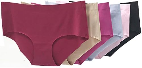longwayus Women Briefs Hipsters Lingerie No-Show Panties Seamless Thong Underwear 6 Pack