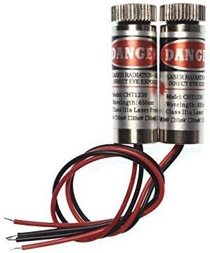 farhop 5mW 650nm Focusable Red Line Laser Diode Module 3-5V with Clamshell Packaging (2 Pack)