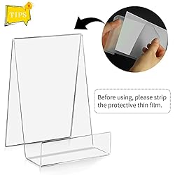 ZOEY Acrylic Book Stand with Ledge Clear Display