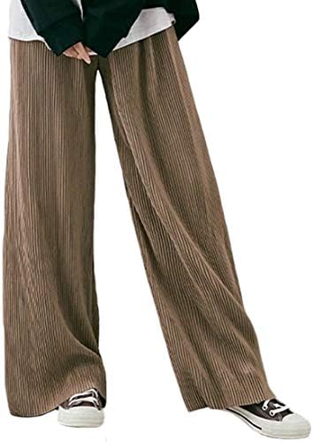 AMPIKO プリーツパンツ 春夏秋冬 レディース セルフカット ロングパンツ ワイドパンツ 大きいサイズ 体型カバー 裾カットOK ウエストゴム リラックスパンツ 通勤