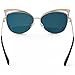 Sunny&Love Women Oversized Cat Eye Sunglasses Mirror Eyewear With Case