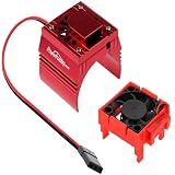 Powerhobby Cooling Fan for Traxxas Velineon VXl-3 ESC + 540/550 Heatsink Motor Fan Combo RED FITS : Traxxas Slash/Stampede 2WD / RUSTLER/Bandit/Rally VXL