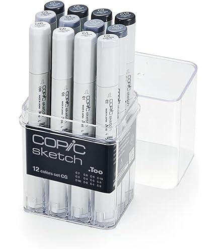 Amazon.com: Copic Markers 12-Piece Cool Gray Set