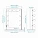 Chende 25.6 x 19.7 Inches Hollywood Mirror with Light Bulbs, Lighted Vanity Mirror for Wall Makeup with Dimmer and US Outlet, Gloss Aluminum Tabletop Light up Mirror for Bedroom Vanity