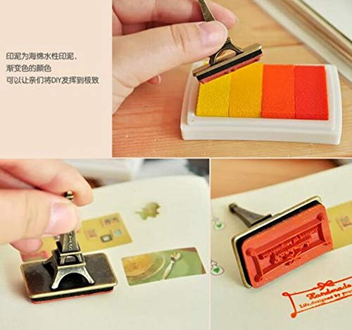 STORE-HOMER - Multicolour Creative DIY Oil Rubber Stamps Ink Pad for Wedding Decoration Party Favors and Gifts Craft Supplies Fingerprint Tree - Thumbnail 3