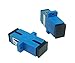 Cerrxian SC Singlemode Fiber Optic Adapter SC Female to SC Female UPC Simplex Single Mode Fiber Optical Network Internet Coupler Connector Adapter with Mount Panel (Blue 5-Pack)