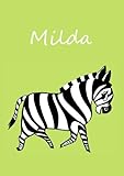 Image de Milda: Notebook / coloring book / diary for young and old - Milda (green)