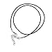50pcs Imitation Leather Braided Cord Black Rope 1.5mm 18 Inch Necklaces Chain with Lobster Claw Clasp
