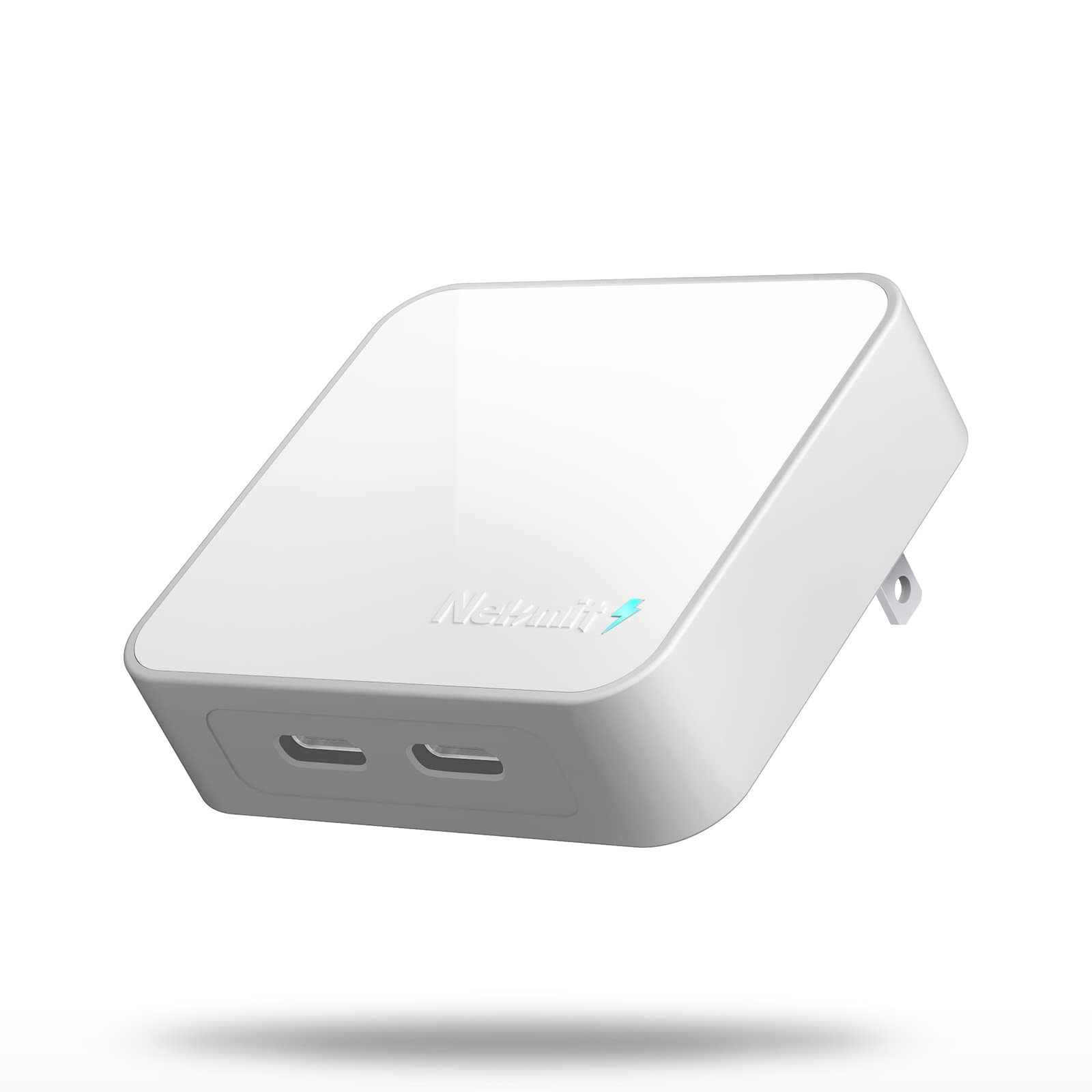 Nekmit Dual Port USB C Wall Charger, 40W PD Fast Charging USB C Wall Plug Adapter, Flat Thin Slim Charger Block for iPhone 14/14 Pro/14 Pro Max, Galaxy, MacBook Air, iPad, AirPods and More