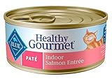 Blue Buffalo Healthy Gourmet Natural Adult Pate Wet Cat Food, Indoor Salmon 5.5-oz cans (Pack of 24)