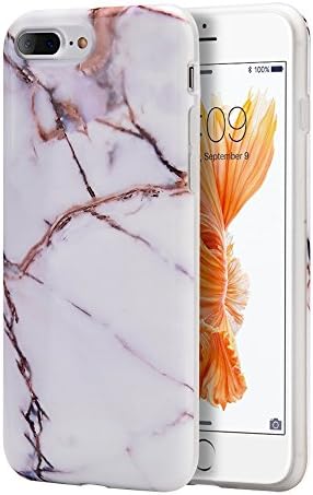 Dream Wireless Marble Soft TPU Case for iPhone 7 Plus - White/Gold