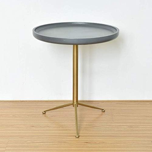 L.TSA Sofá Mesa Auxiliar Metal Redondo Sala de Estar Mesa Auxiliar