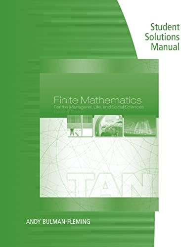 Finite Mathematics for the Managerial, Life, and Social Sciences 