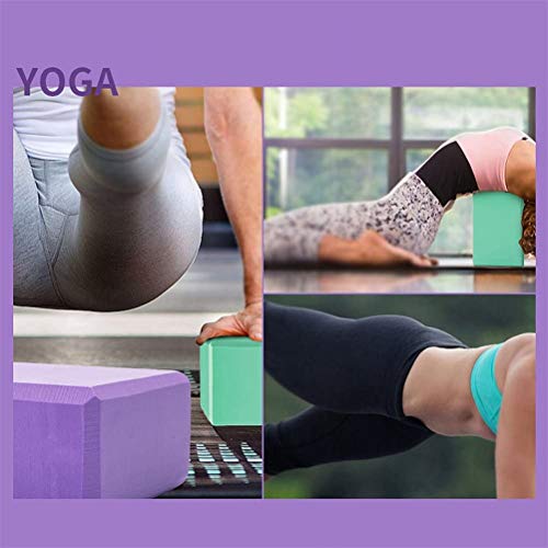 HEITIGN-2PCS-Yoga-Blocks-EVA-Foam-Exercise-Bricks-Provides-Stability-Balance-Support-Improve-Strength-Light-Blue