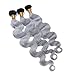 Zara Hair Platinum Grey Ombre Hair 3 Bundles Two Tone 1B/Grey Human Hair Extensions Silver Gray Dark Roots Body Wave Brazilian Human Hair Weaves (18 20 22 Inch)
