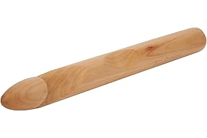 30mm Large Wooden Crochet Hook, Thick Knitting Needle for Hand Weaving DIY Crafts, with Smooth Body and Marked Sizes, for Hat