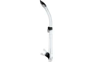 Cressi Adult Semi-Dry Snorkel for Scuba Diving, Snorkeling, and Freediving - Quick-Release Snorkel Keeper, Purge Valve - Tao:
