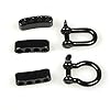 Zorpia-6-pc-Stainless-Steel-O-Shape-Shackle-4-Holes-Adjuster-for-Survival-Bracelets-with-Cosmos-Fastening-Strap-stainless-steel-adjustable-shackle-with-4-holes-for-paracord-bracelets
