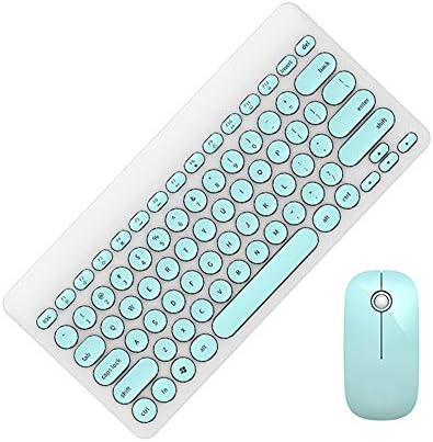 IhDFR Wireless Keyboard And Mouse Set 1600DPI Office Business Game Cute Thin Notebook Desktop 2.4g USB Nano Receiver (color : GREEN)
