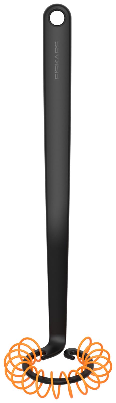 Fiskars Spiral Whisk, Length: 27 cm, Ø 6 cm, Plastic, Functional Form, Black/Orange, 1014438