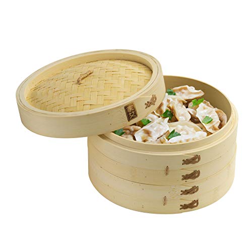 Joyce Chen J2502DS-1 Pro Chef Wok Set with Bamboo Steamer and Utensils, 6 Piece, Silver - Thumbnail 4